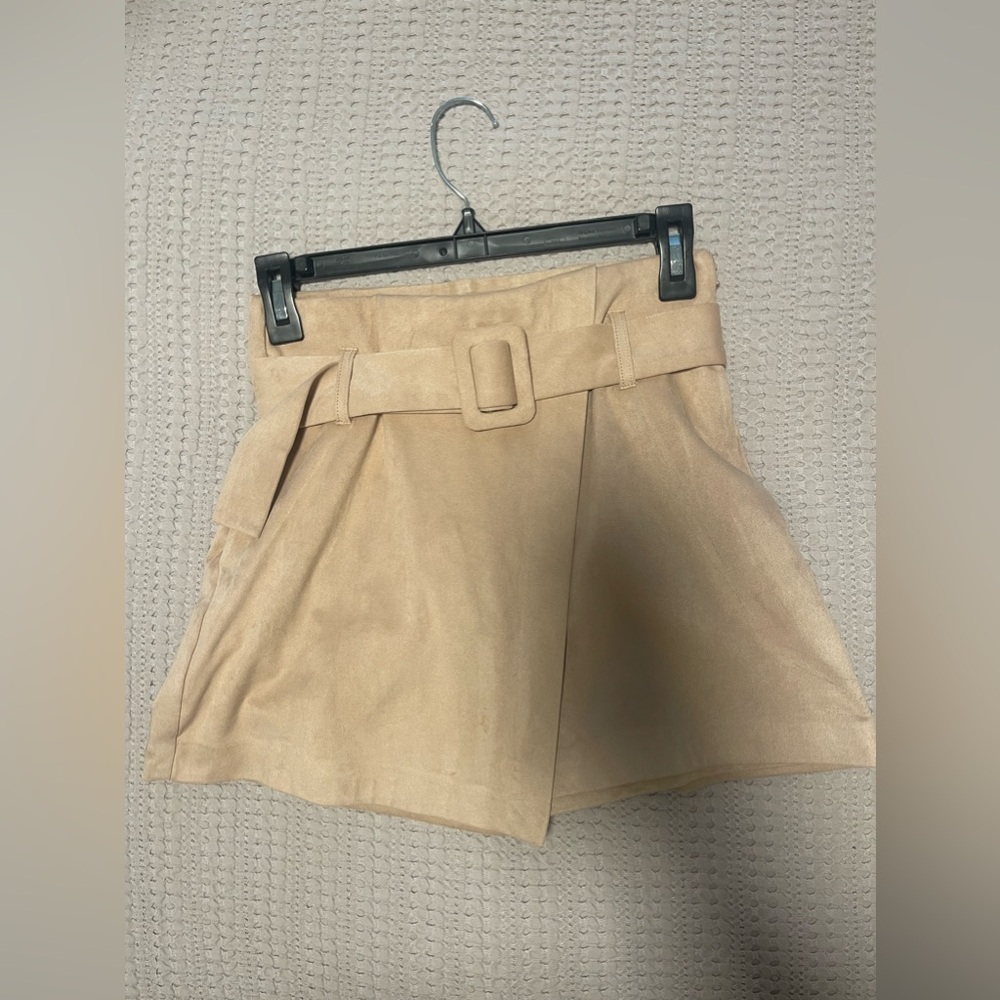 Zara beige suede skort size XS